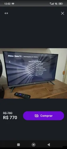Tv Smart Pilcho 32' Semi-Nova