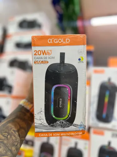 Caixa de som 20w bluetooth ipx6 agold anatel sm-10 - AGold