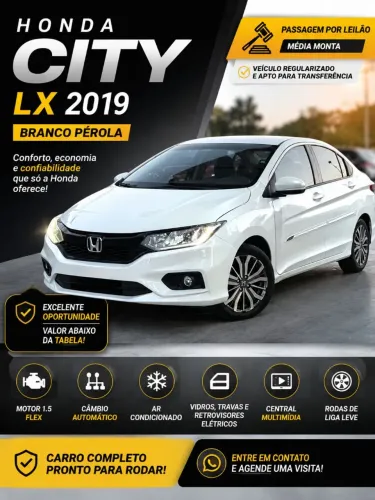 Honda City Sedan LX 1.5 Flex 16V 4P Aut. 2019