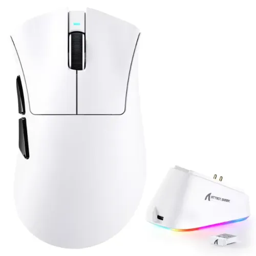 MOUSE (NOVO) - ATTACK SHARK V3 PRO - Ultra-Leve - Cor: White