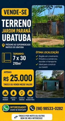 TERRENO PRÓX DO MAIOBÃO! R$25.000,00