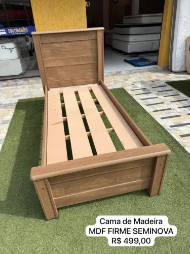 Cama de madeira MDF FIRME SEMINOVA - ENTREGO 
