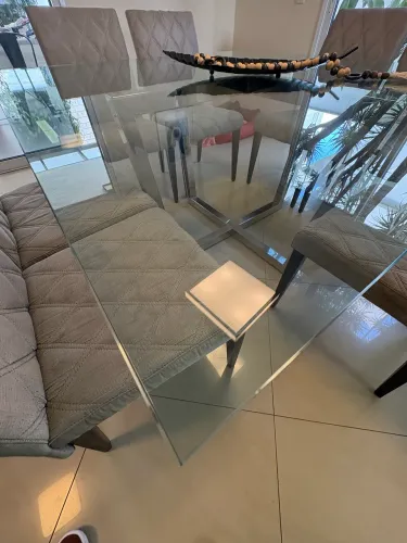 Mesa de Vidro 8 lugares 