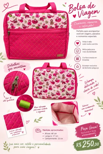 Bolsa Viagem Rosa