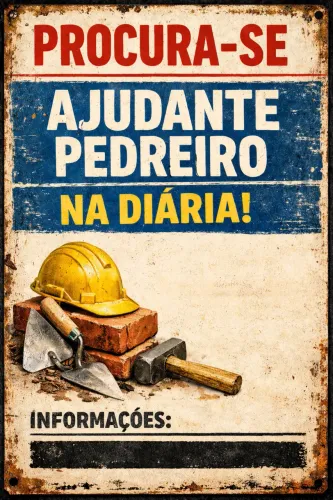 PROCURO AJUDANTE DE PEDREIRO BADY BASSIT