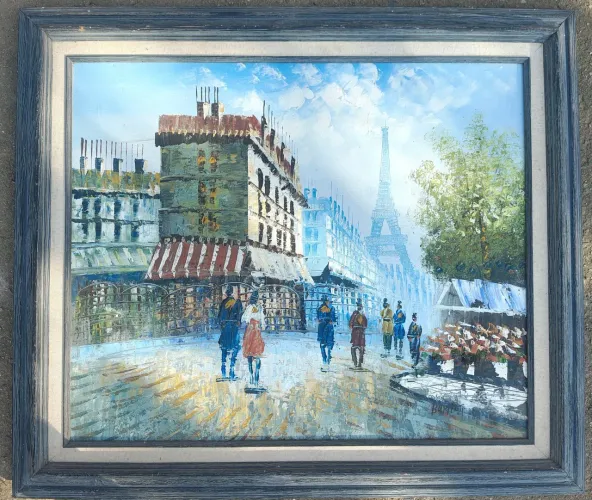 Pintura a óleo Páris Brunett 47x37 cm