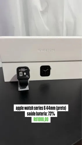 apple watch series 6 44mm (preto) 