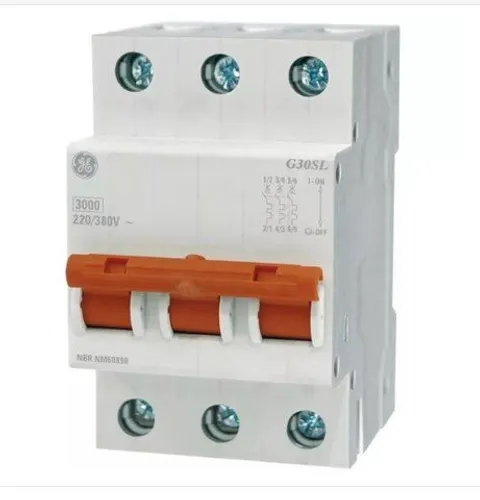 Disjuntor Din Tripolar 25A 32A 40A 50A 63A Curva C GE