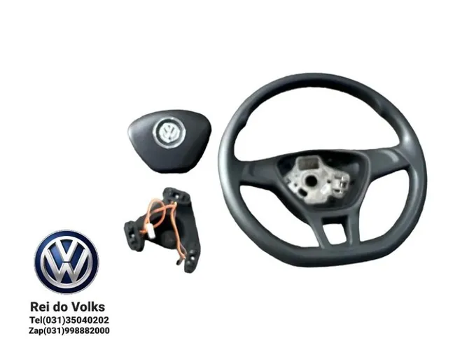 Volante da linha Volkswagen Gol, Voyage, e Fox com adaptador sem air bag