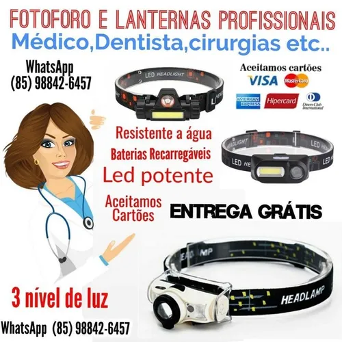 Fotoforo médico e lanterna de cabeça profissional vários modelos entrega Grátis 