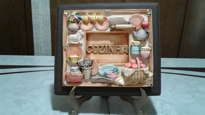 Quadro em relevo de rezina decoração de cozinhas. Vintage.