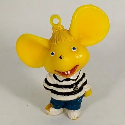 Boneco do Topo Gigio torcedor do Santos Futebol Clube - Apresenta o emblema do Santos