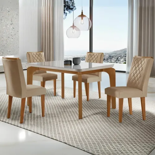 MESA QUATRO CADEIRAS ? LINHO SURPREENDA-SE!!! TOT2184