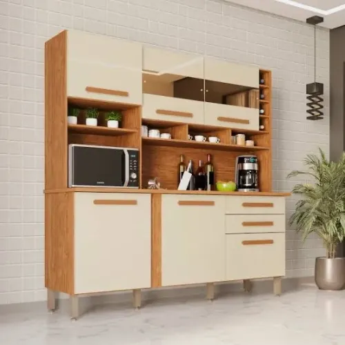 Cozinha alexia com espelho moderna - FRETE GRÁTIS
