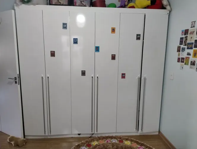 Guarda Roupa Santos Andirá Imaginare 6 Portas e 4 Gavetas Branco<br>Baixou o Preço