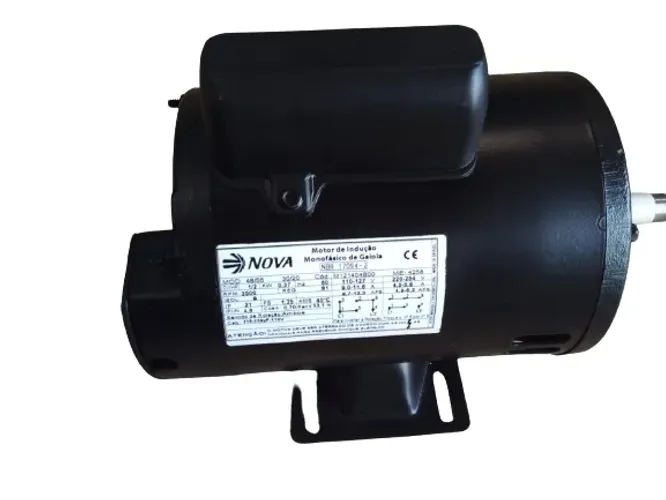 Motor 1/2cv 2 P Alta Rotação Eletrico 110/220v Monofásico 3500 rpm 110/220 Volts Seminovo
