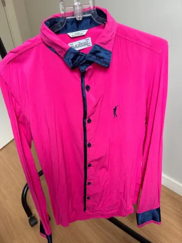 Camisa Social Manga Longa Rosa - Black West