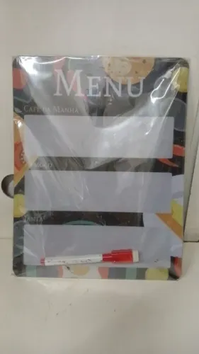 Lousa Menu de Informações de Metal com Caneta