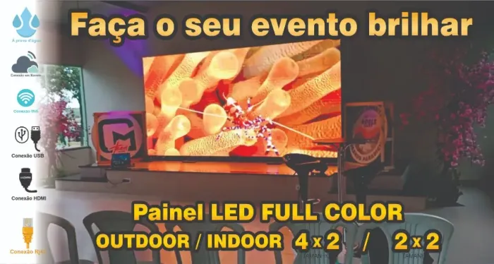 Painel de Led P8 Outdoor -  ALUGUEL e VENDA Novo - Preço por módulo 96x96cm