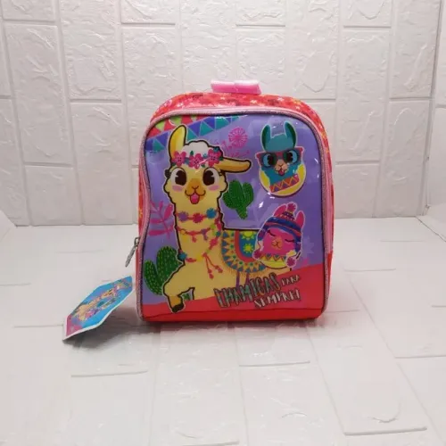 Mochila Infantil Kit 3pçs Lhama Lm2050k