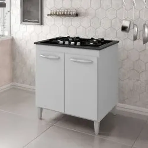 Balcão Armário Gabinete Para Fogão Cooktop 4 Bocas MV Decor