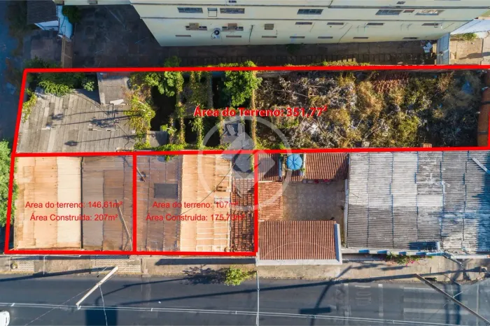 Vende-se Três Imóveis Na Barão de Melgaço, Centro Sul - 735m² - Muito bem localizado - Cui