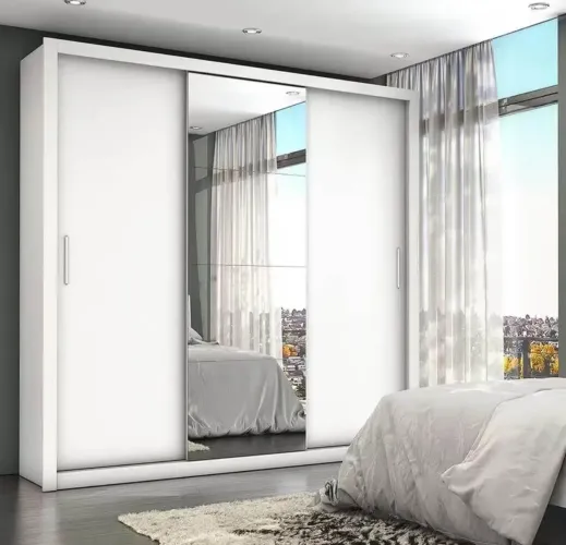 Guarda Roupa Bahia Casal 3 Portas de Correr e 4 Gavetas p65