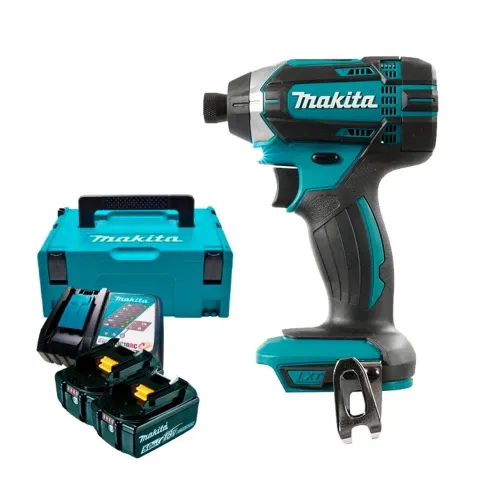 Parafusadeira de Impacto 1/4" com 2 Baterias e Carregador Bivolt Makita DTD157RTJ