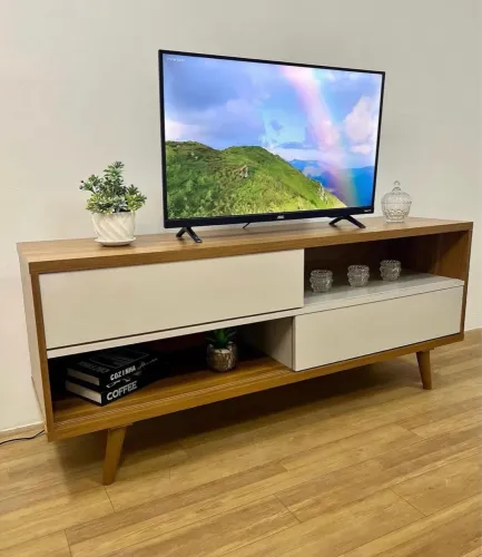 Rack Bancada NT 1180 Larg.1.35m TV até 50 Polegadas- Entrega Rápida