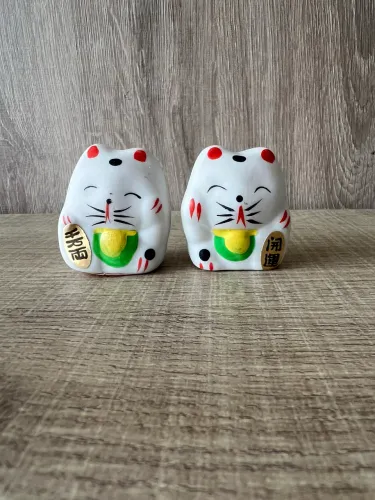 Raro Maneki-neko : gatos da sorte fortuna Porcelana Importado raro Campinas-sp