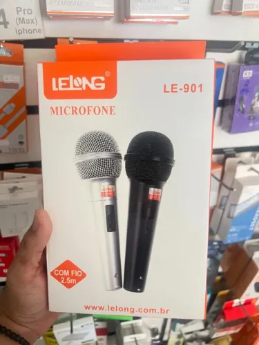 Kit com 2 Microfones com fio - Lelong