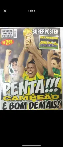Poster Brasil Penta Campeão do mundo 2002
