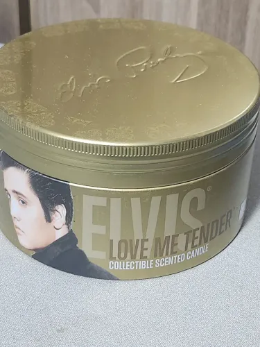 Lata de Vela Perfumada Elvis Presley Love Me Tender Colecionável