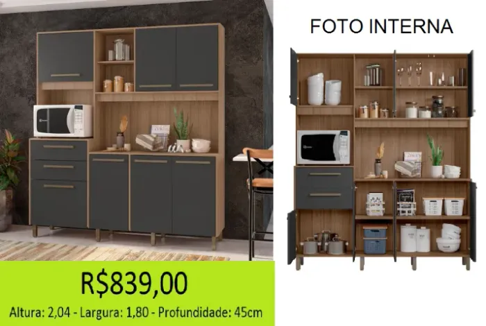 Armario para sua cozinha a pronta entrega