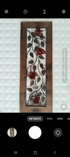 Quadro rústico moldura madeira de demolição 1,00 X 0,36 