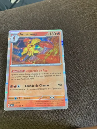 Carta Pokémon armarouge brilhante original