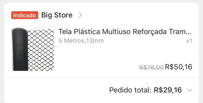 Tela plastica multiuso 5 metros Nova (embalada)