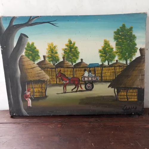 Pintura Original do Haiti 40x28,5