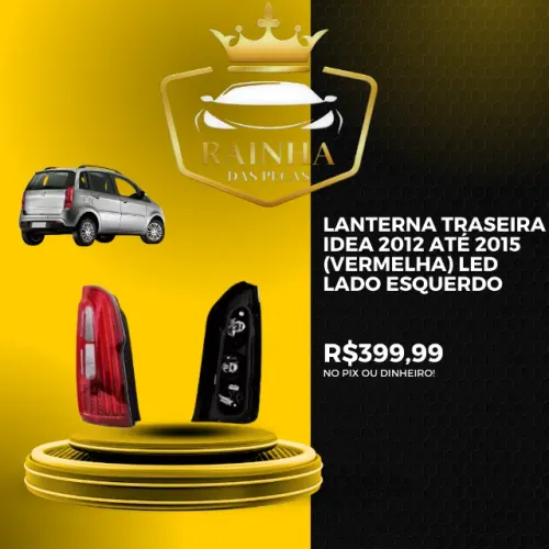 Lanterna Traseira Idea 2012 até 2015 (Vermelha) Led Lado Esquerdo