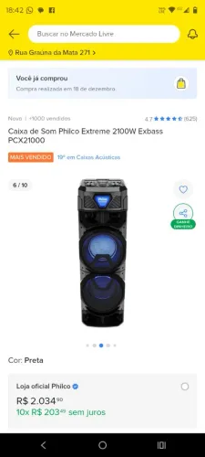Vendo caixa som Philco Xtreme 2100w Nova!