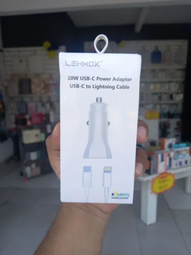 Carregador de carro para iPhone 20w tipo C Lightning - entrega em São Luís e região