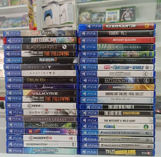 Playstation 4 jogos semi usados, em perfeito estado, loja física