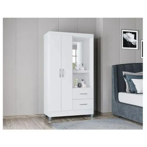 Guarda Roupa 2 Portas 2 Gavetas com Espelho Novo Fazemos Entrega