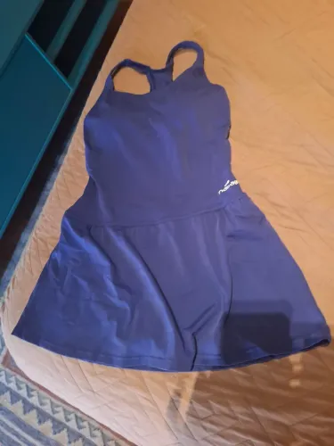 Maiô praia com saia, azul marinho