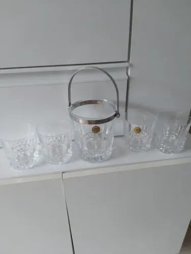 Copos 4 e Balde de Gelo - Cristal