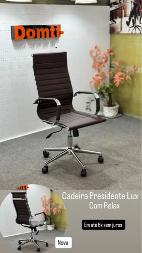 Cadeira Presidente Lux Com Relax-Em até 6x sem juros 