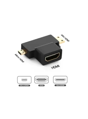 ADAPTADOR HDMI FEMEA X MINI HDMI + MICRO HDMI MACHO HMASTON MU23