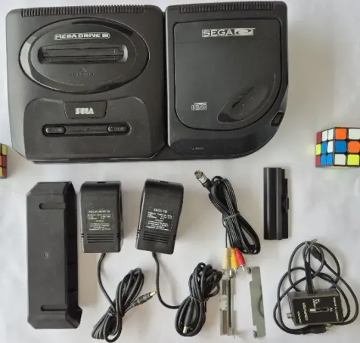 Mega Drive 3 + Sega CD Completo Na Caixa Original Testado Excelente Estado