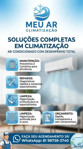 Ar condicionado. Manutenção preventiva Midea, eletrolux, LG, TCL, piso teto, split