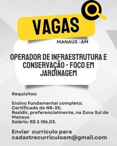 Operador de Infraestrutura e Conservação - Foco em Jardinagem